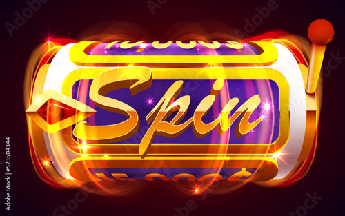 Golden slot machine wins the jackpot. 777 Big win concept. Casino jackpot.