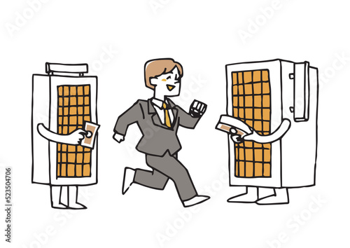 給料の悪い会社から給料の良い会社に転職する男性　教育格差における年収の差