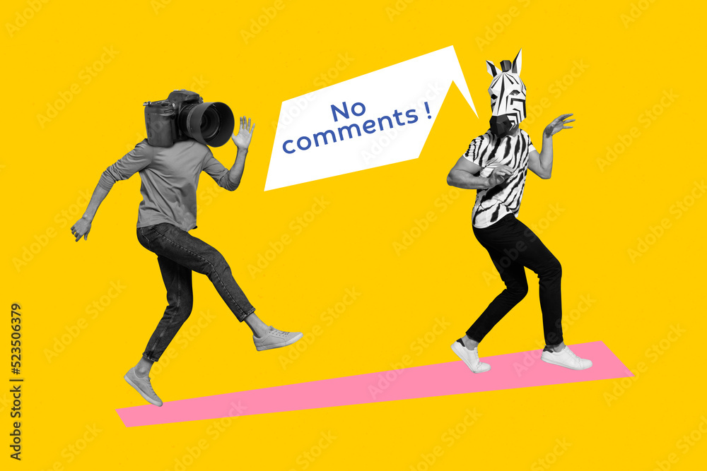Fototapeta premium Creative collage picture graphics artwork of two funny funky gentleman clubbers have fun isolated on painting background