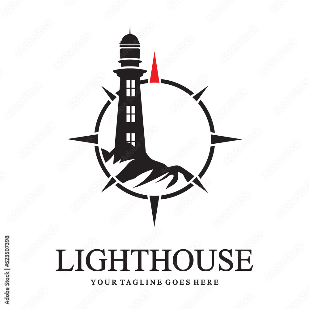 creative lighthouse logo template icon image