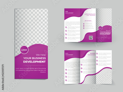 Creative modern corporate business trifold brochure design template