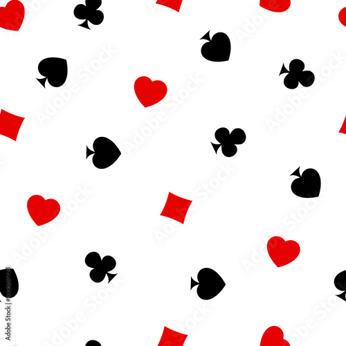 Casino suits pattern. Hearts, Diamonds, Clubs, Spades.