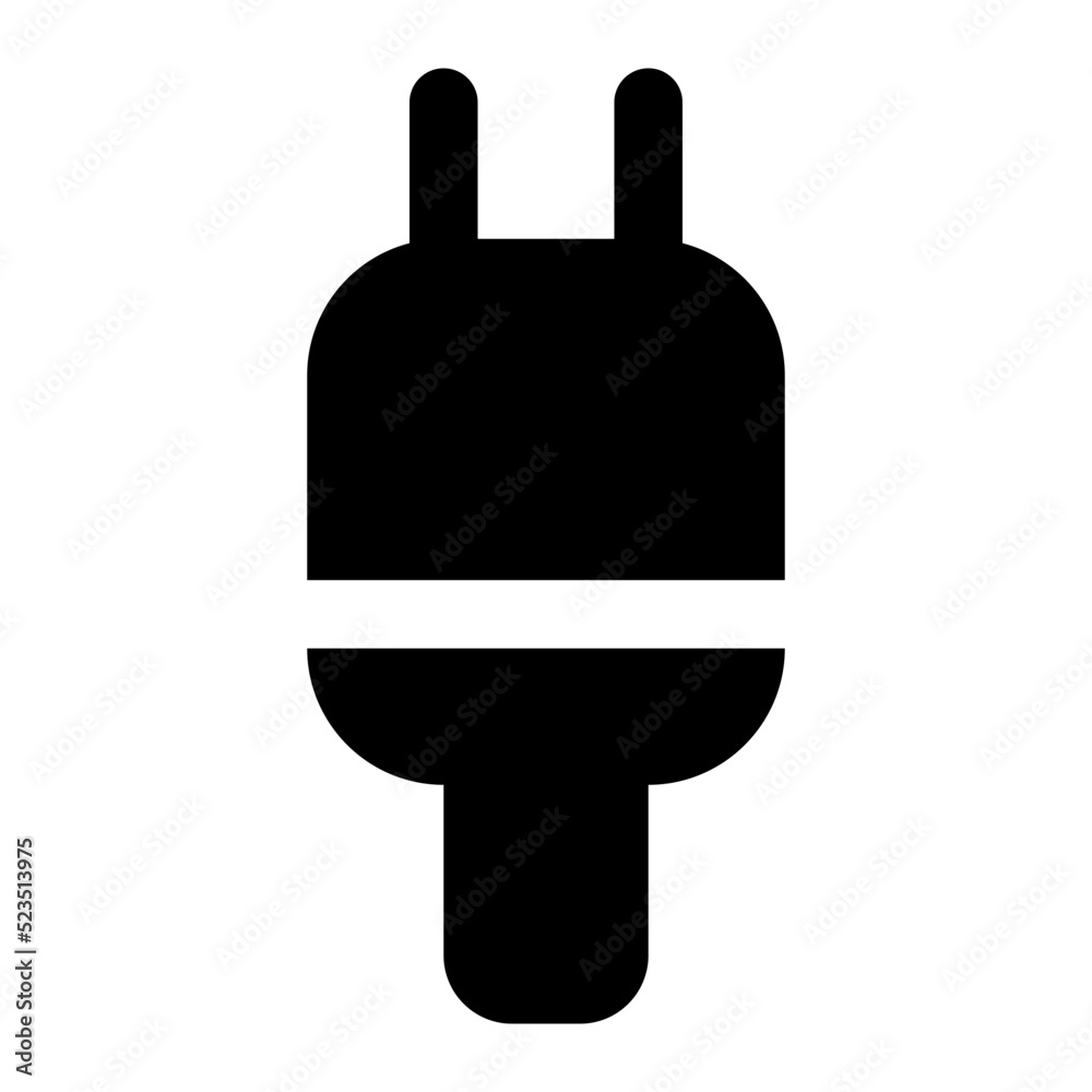 Obraz premium charger glyph icon