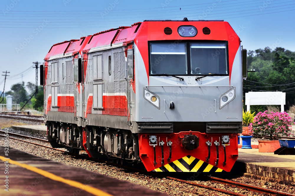 Diesel locomotives on the railway