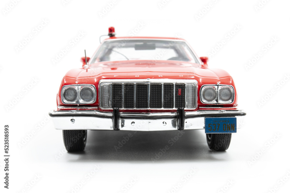 1976 Ford Gran Torino Red with White Stripe Starsky and Hutch Front