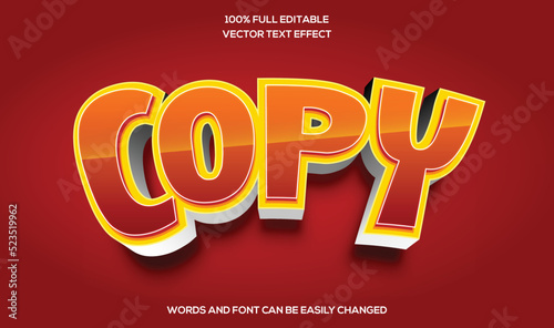 Copy 3D Editable text effect 