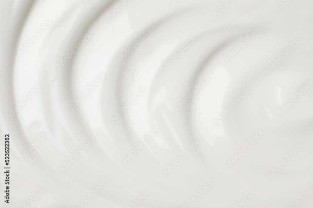 Obraz premium Delicious organic yogurt as background, top view