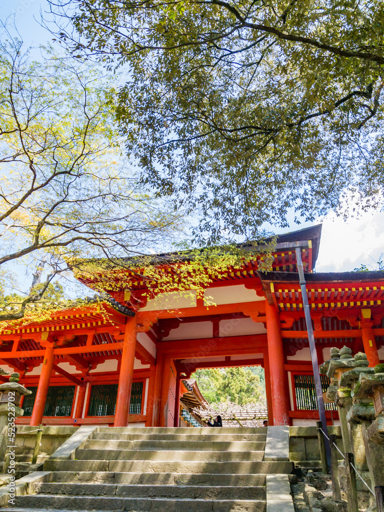 Keigamon gate, Kasuga Taisha shrine, a UNESCO World Heritage Site as part of the Keigamon gate, Kasuga Taisha shrine, a UNESCO World Heritage Site as part of the