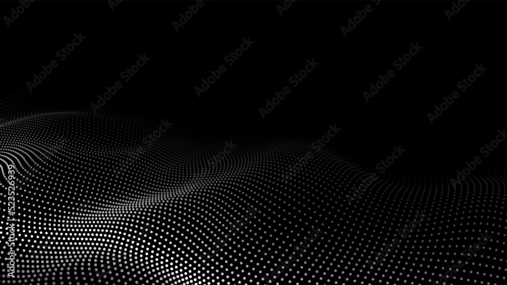 Futuristic moving wave. Digital background with moving glowing particles. Big data visualization. Vector illustration. Futuristic moving wave. Digital background with moving glowing particles. Big data visualization. Vector illustration.