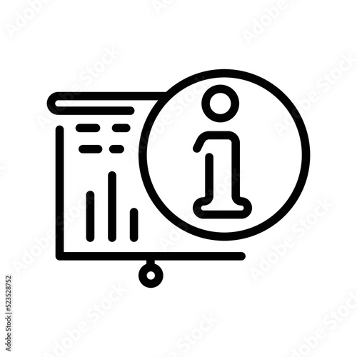 Information line icon. Self development