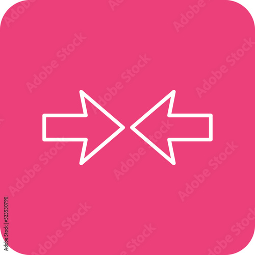 Opposite Arrows Multicolor Round Corner Line Inverted Icon