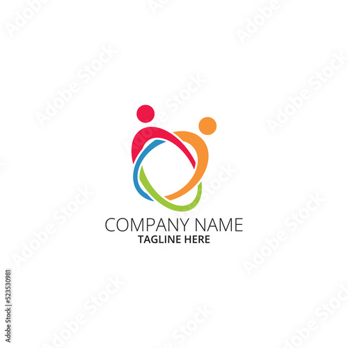 foundation Logo Colorful Design Template Vector. Community Logo Template Vector.