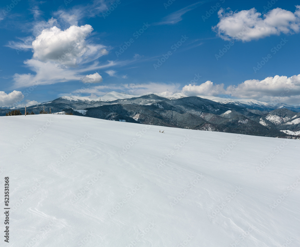 Winter snowy Carpathian mountains, Ukraine Winter snowy Carpathian mountains, Ukraine