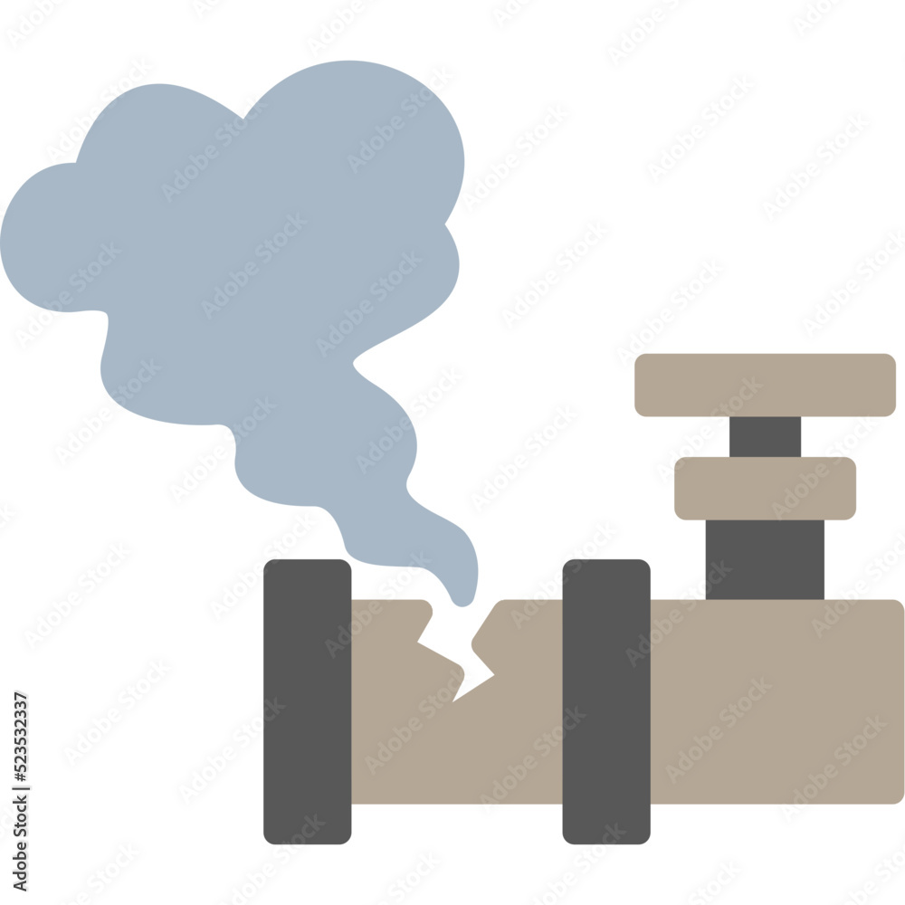 Gas Pipe Leak Icon Gas Pipe Leak Icon