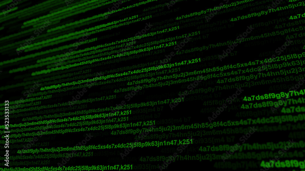 Digital code background. Matrix style program.
Digital code background. Matrix style program.