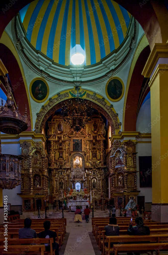 Church of Copacabana, Bolivia. Interior view