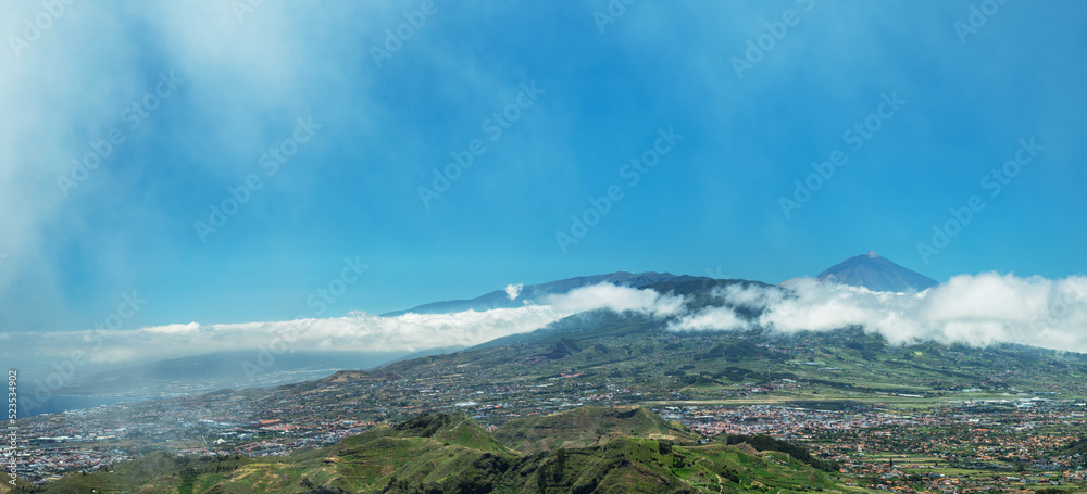 View on Tenerife island from Anaga Rural Park road. View on Tenerife island from Anaga Rural Park road.