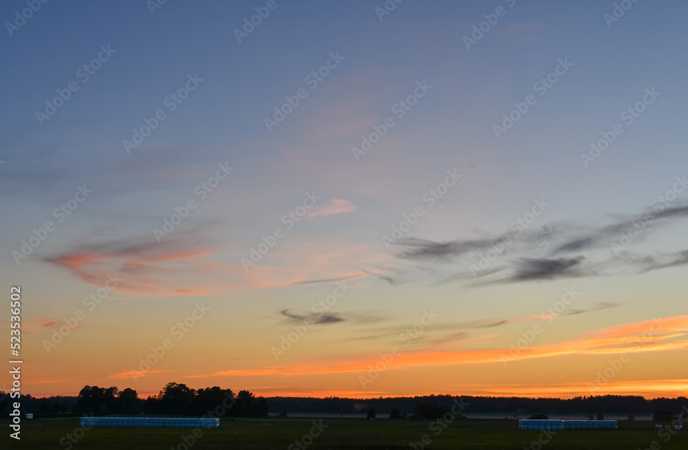 Sunset in the countryside