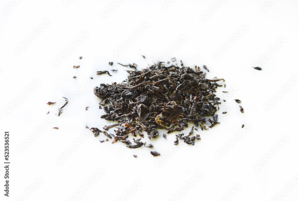 An isolated beverage of dry tea leaves with the selective focus. Good for any project. An isolated beverage of dry tea leaves with the selective focus. Good for any project.
