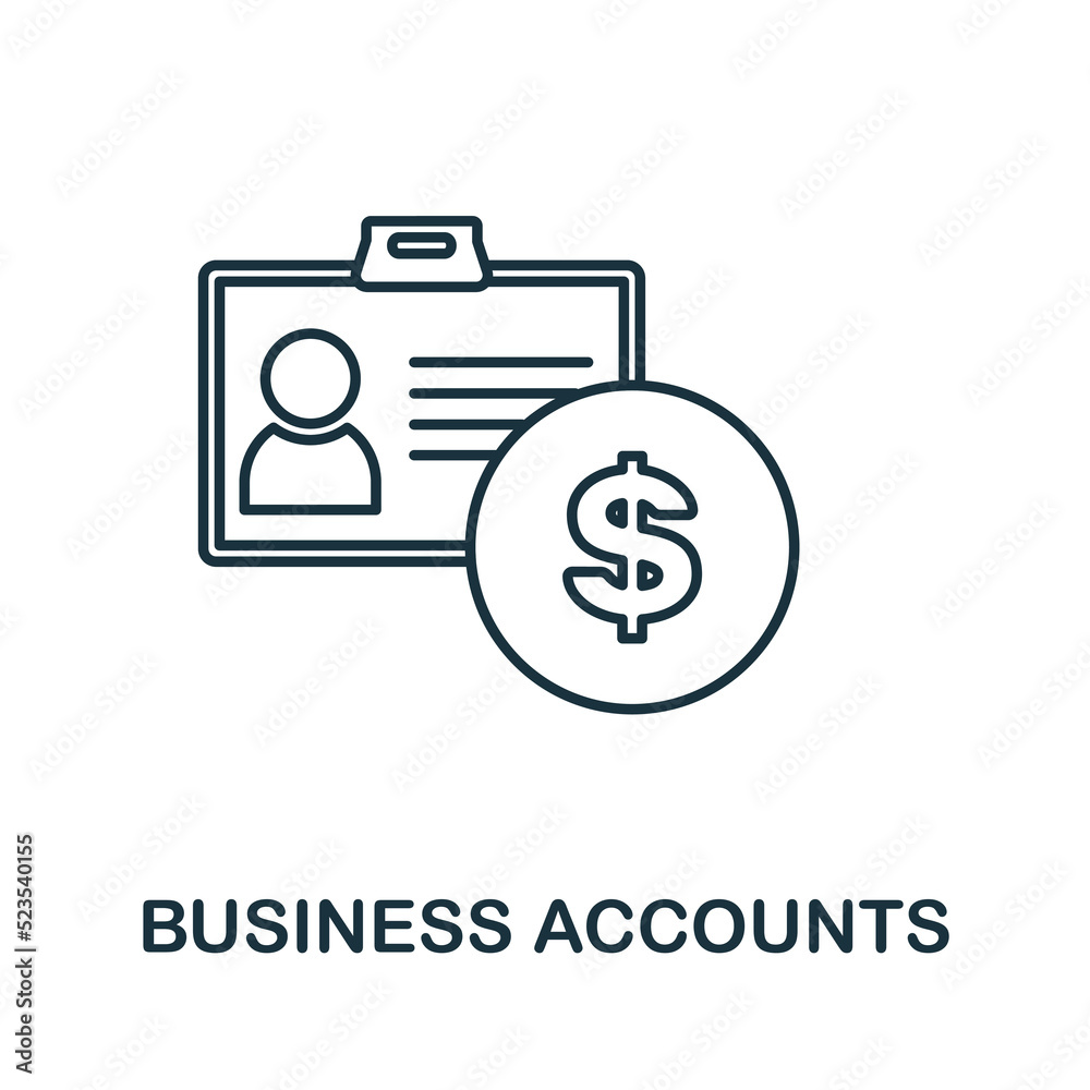 Business Accounts flat icon. Colored element sign from auditors collection. Flat Business Accounts icon sign for web design, infographics and more.