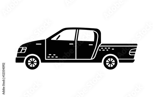 Vector hand-drawn illustration of a car. Personal vehicles.
