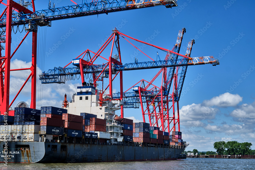 Fototapeta premium Hamburg- Containerhafen