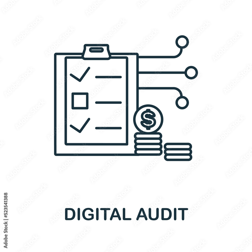 Digital Audit flat icon. Colored element sign from auditors collection. Flat Digital Audit icon sign for web design, infographics and more. Digital Audit flat icon. Colored element sign from auditors collection. Flat Digital Audit icon sign for web design, infographics and more.