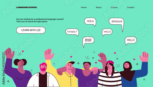 Language school Landing webpage template