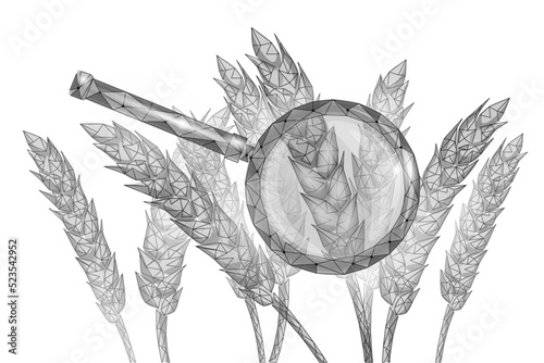 3D wheat ears grain. World food Day hunger awareness. Help charity food help global international refugees vector illustration