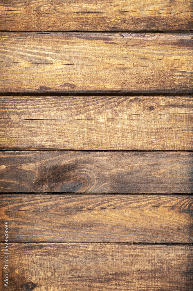 Obraz premium Wooden boards background. Old brown rustic dark grunge wooden timber wall texture.