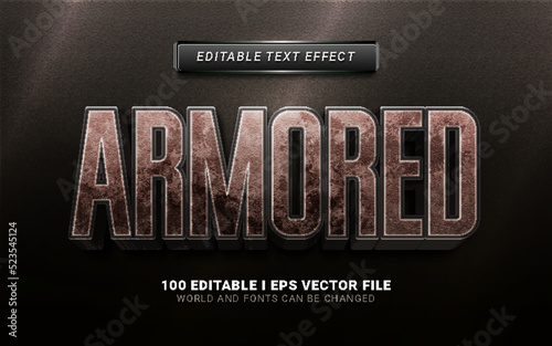 armored text effect