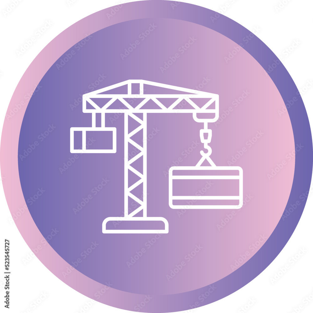 Crane Lifting Icon Crane Lifting Icon