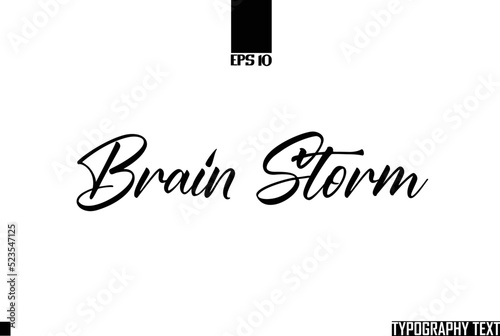 Typographic Text Lettering Brain Storm