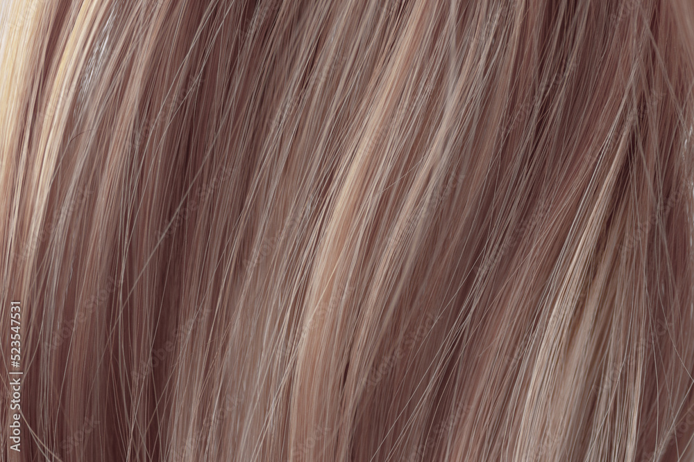 Brown curly hair texture closeup. Light brown hair background. Brown curly hair texture closeup. Light brown hair background.
