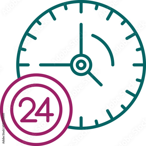 24 Hour Service Icon