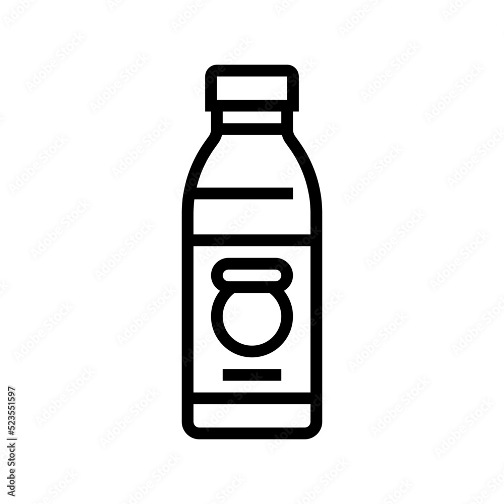 bottle beverage drink line icon vector. bottle beverage drink sign. isolated contour symbol black illustration