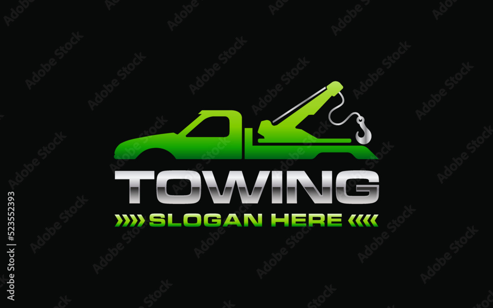 Φωτογραφία Illustration vector graphic of towing truck service logo design suitable for the