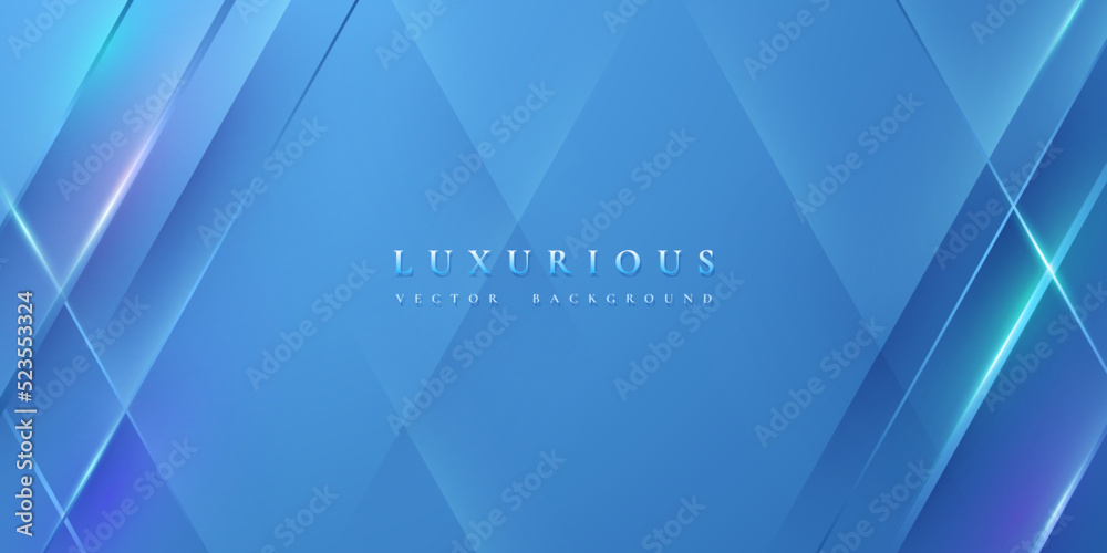 Obraz premium Blue background with abstract geometric shape. Trendy vector background.