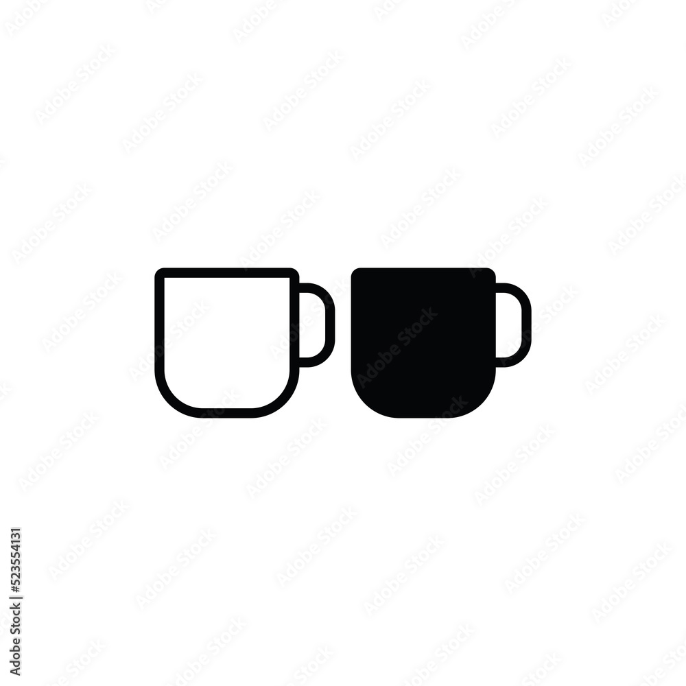 Cup icon vector. Mug sign Cup icon vector. Mug sign