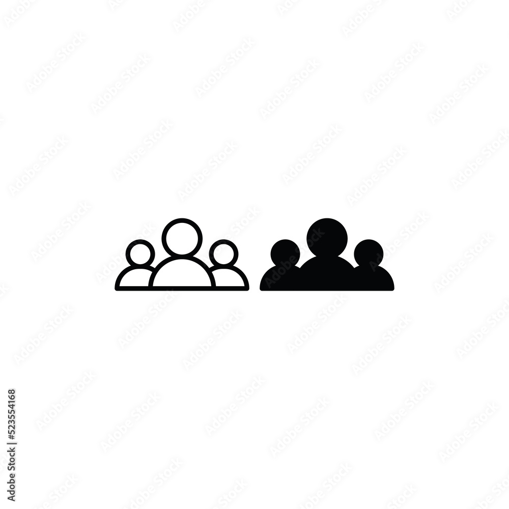 Group icon vector. People sign