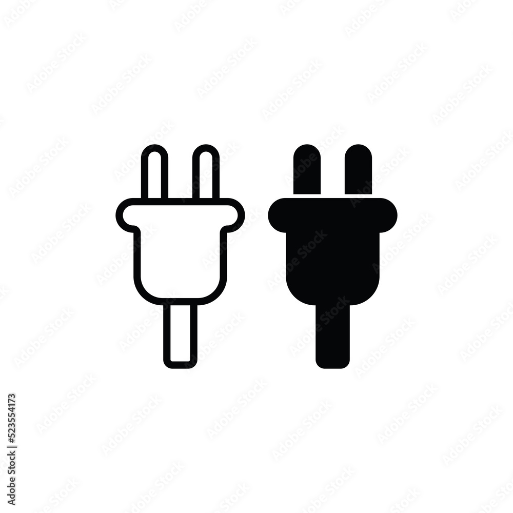 Plug icon vector. Energy sign Plug icon vector. Energy sign
