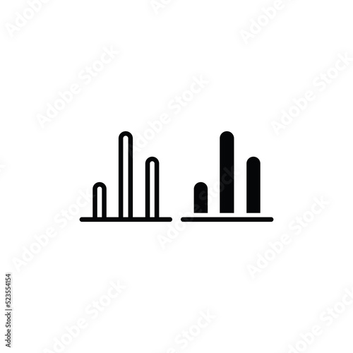 Graph icon vector. Chart sign