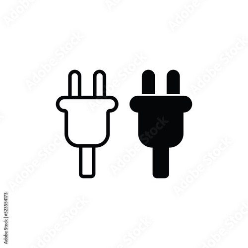 Plug icon vector. Energy sign