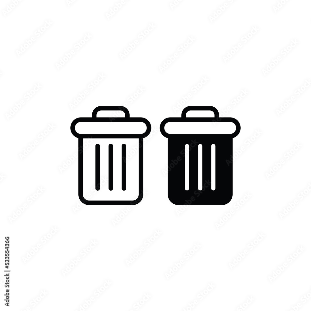 Garbage icon vector. Trash sign Garbage icon vector. Trash sign