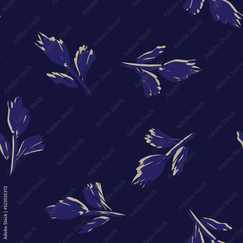 Floral Brush strokes Seamless Pattern Design Floral Brush strokes Seamless Pattern Design