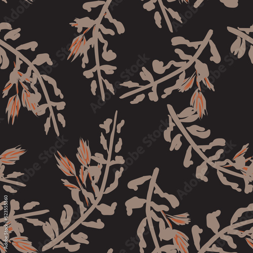 Floral Brush strokes Seamless Pattern Design