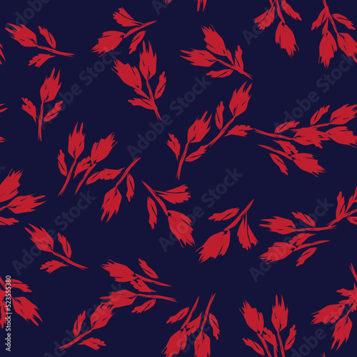 Floral Brush strokes Seamless Pattern Design