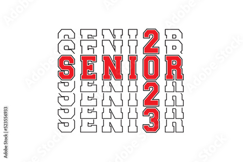 senior 2023 back to school t-shirt design