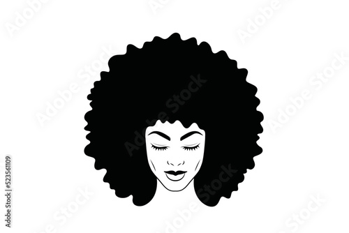 Illustration with afro-american woman