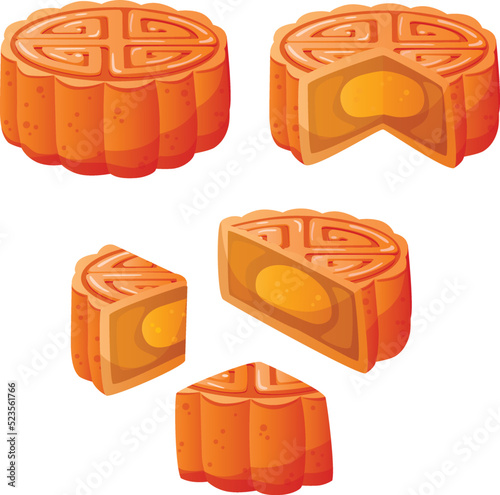 Moon cake, mooncake for Mid Autumn festival or Moon festival